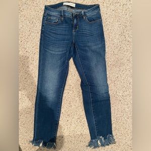 Hidden Frayed Hem Skinny Jeans